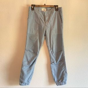 NILI LOTAN BABY BLUE CROPPED MILITARY PANT • SIZE 8
